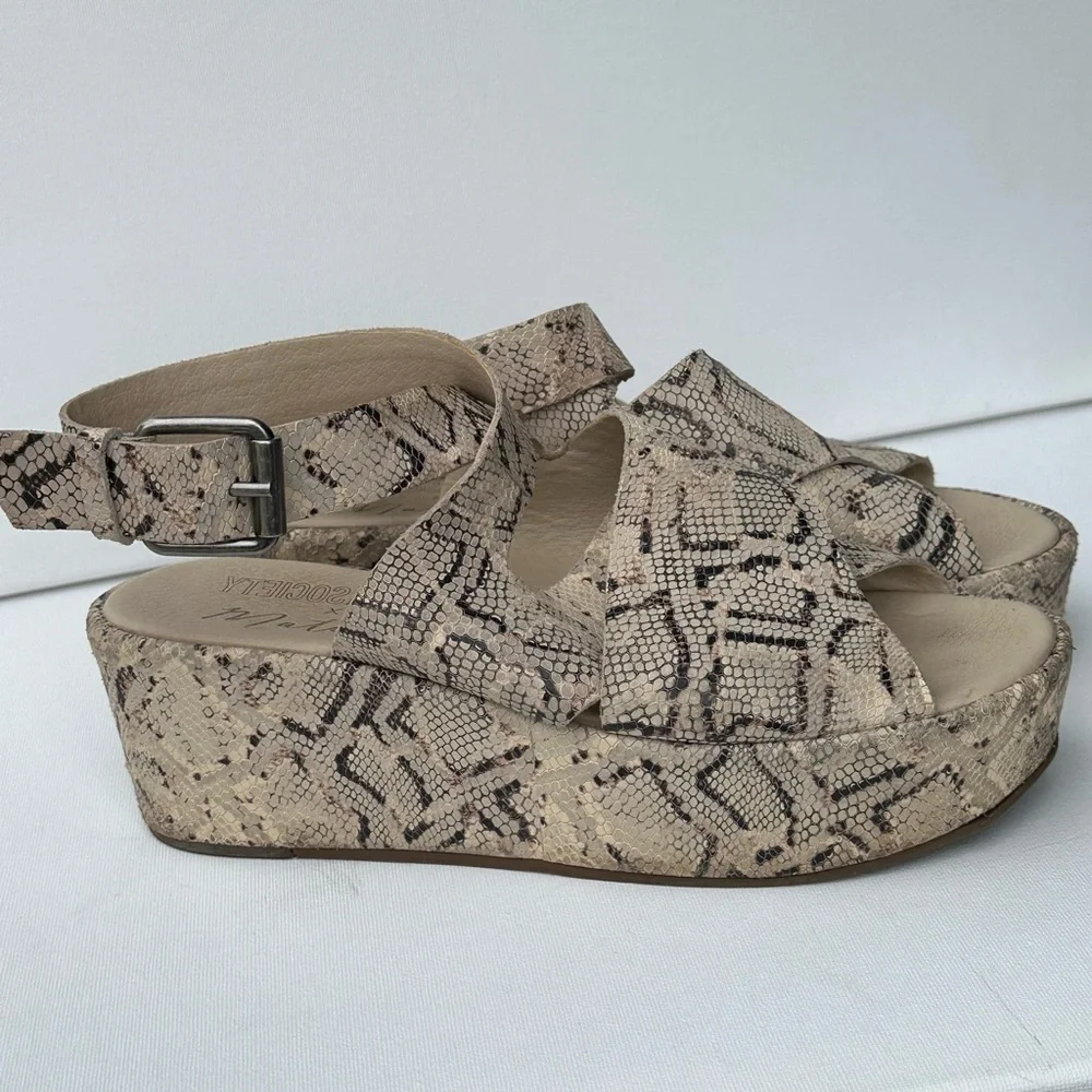 Matisse x SOCIETY AMUSE Women's Runaway Natural Snake size 7M